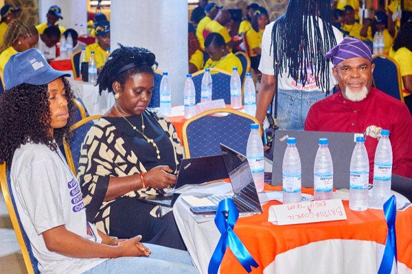 A panel of judges seated at a table at an ENDIP event